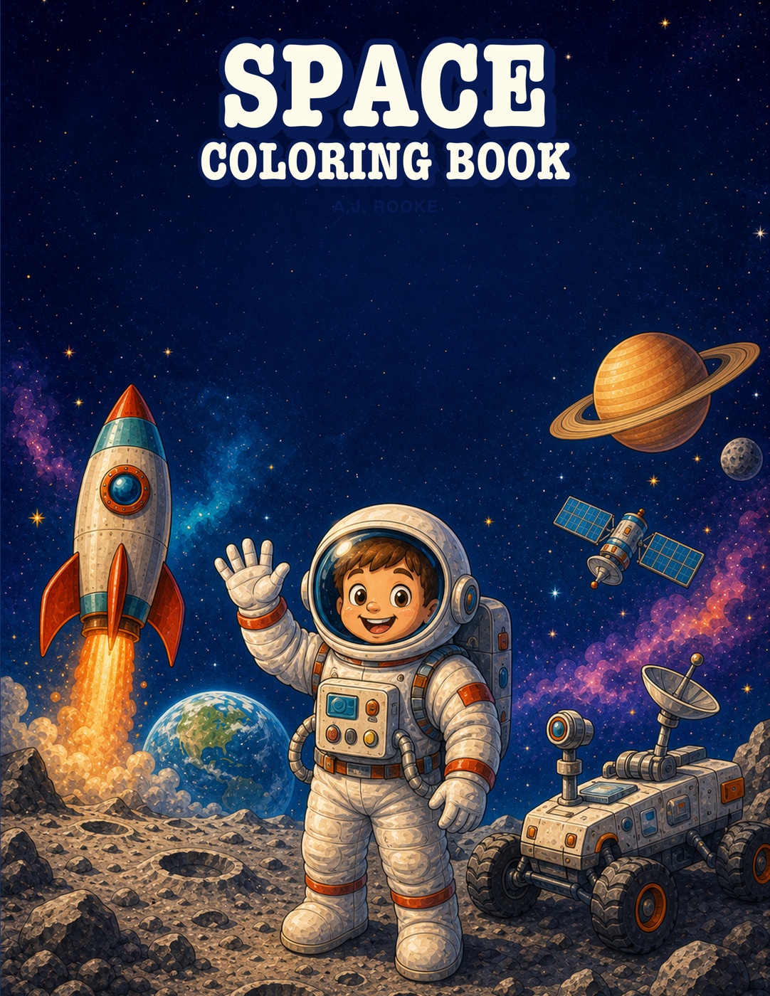 Space Coloring Book front cover